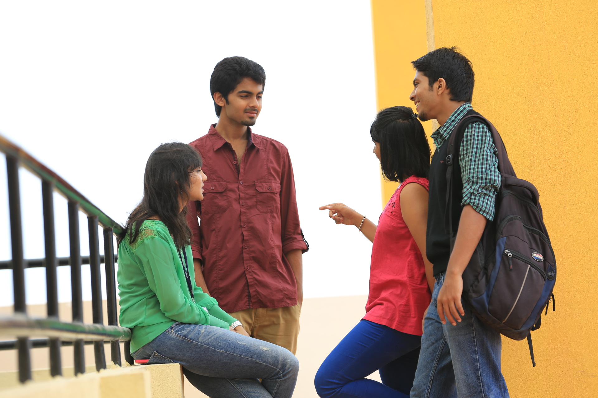 Students working on a CSE research project